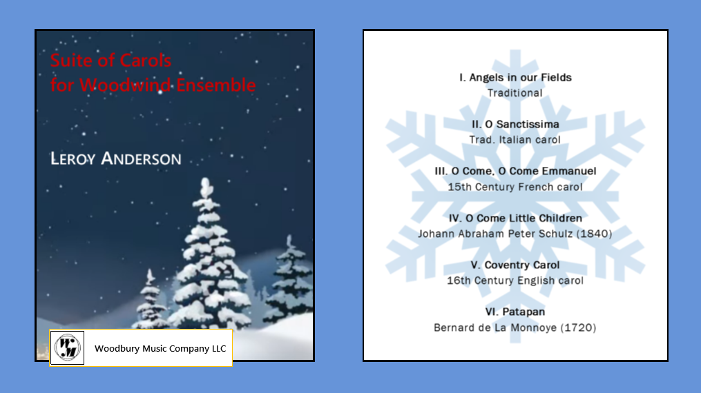 Suite of Carols for Woodwind Ensemble, Music by Leroy Anderson